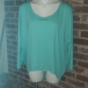 Aqua green top